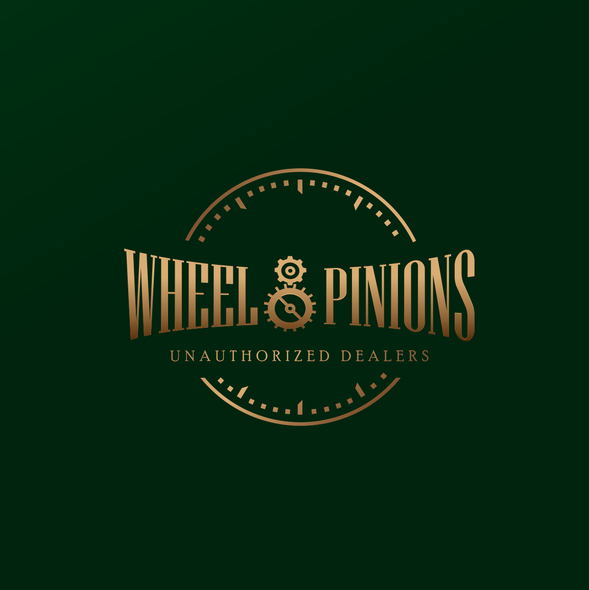 Clever logo with the title 'WHEEL & PINIONS Logo'