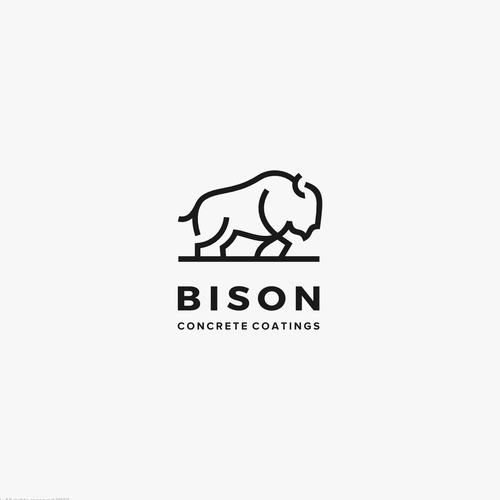 Line design with the title 'Bison '