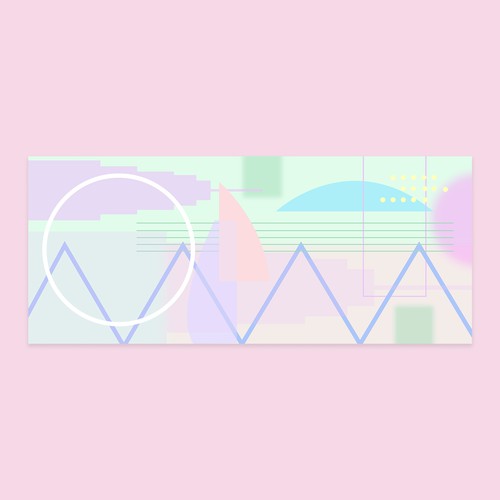 Scarf design with the title 'Geometric Pattern Representing Kuala Lumpur'