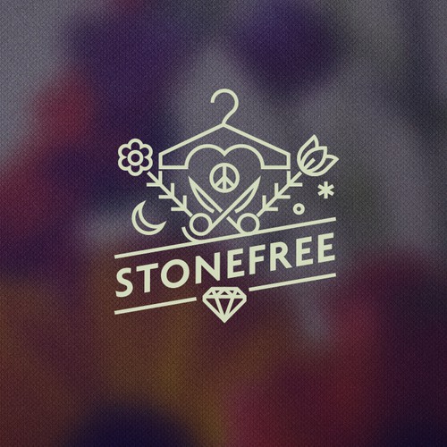 Flower brand with the title 'Create a sexy and free spirited logo for Stonefree'