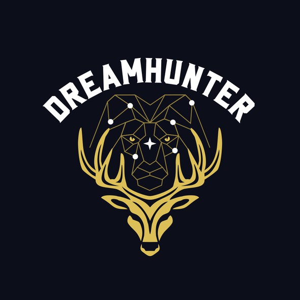 Deer logo with the title 'Hunting logo'