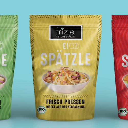 Noodles packaging with the title 'SPATZLE'