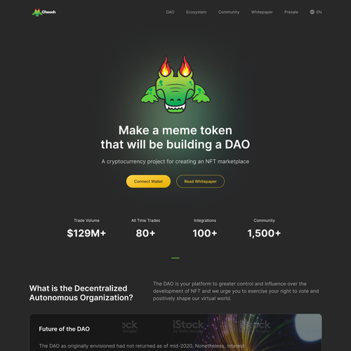 Roadmap design with the title 'Cryptocurrency project that needs to pop and bring in the fire eyes'