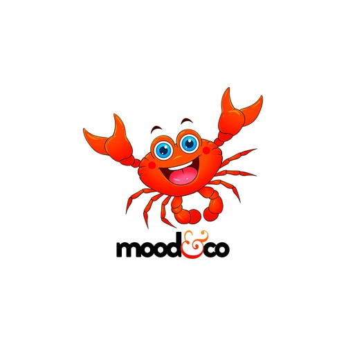 Crab logo with the title 'Mood & Co Crab Mascot 1'