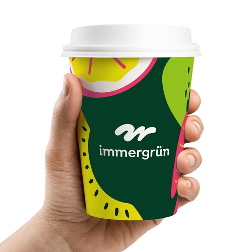 Green packaging with the title 'Paper cup'