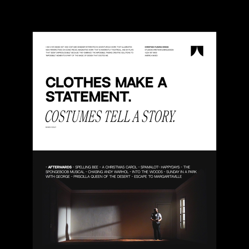 Black and white website with the title 'Minimalist Portfolio Page'