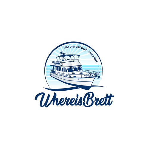 Marine logo with the title 'WhereisBrett - Logo'