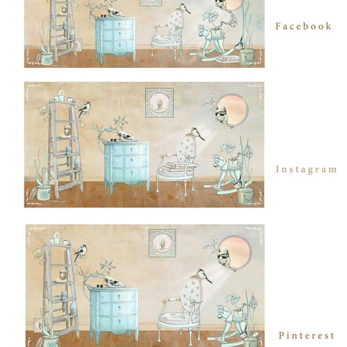Furniture design with the title 'social media banners for Good Bones Paint'