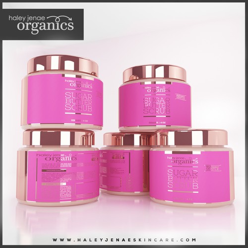 Organic label with the title 'Sugar Butter Scrub'
