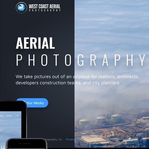 Photography website with the title 'Responsive Web Design for Award-Winning Father-Son Aerial Photography Company'