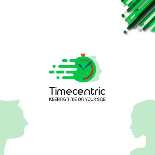 Human resources logo with the title 'A modern Logo for Timecentric. They are a HR company. They put Time on first place.'