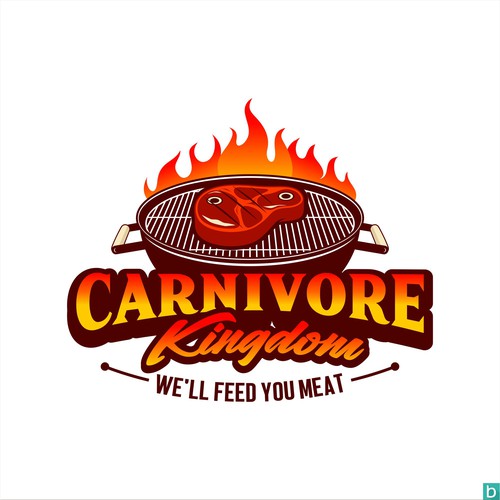 BBQ logo with the title 'Carnivore Kingdom'