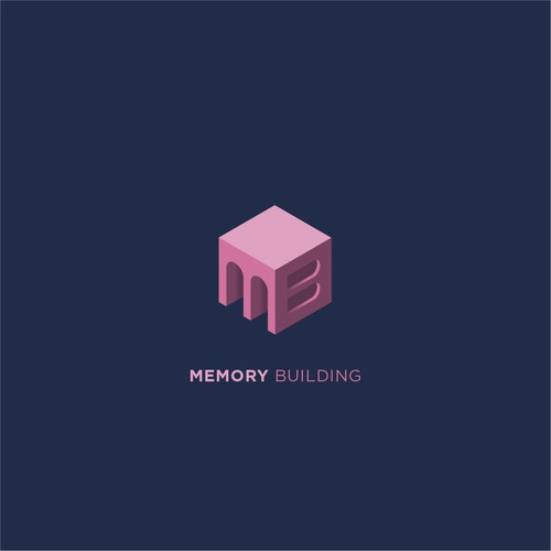 Isometric logo with the title 'Memory Building Logo'