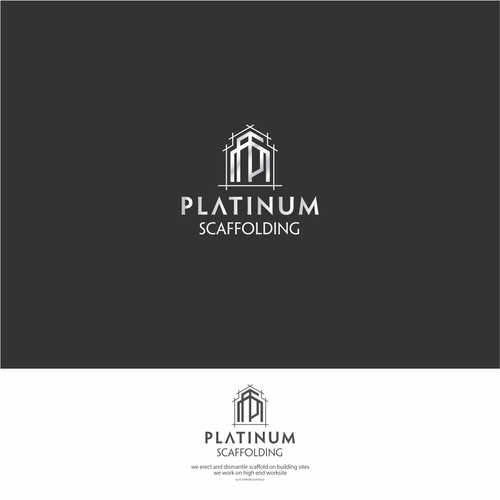 Scaffolding logo with the title 'Logo Concept for Platinum Scaffolding'