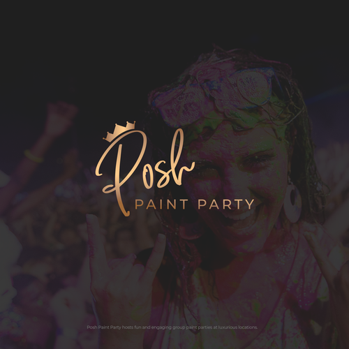 Paint logo with the title 'Logo Posh Paint Party'
