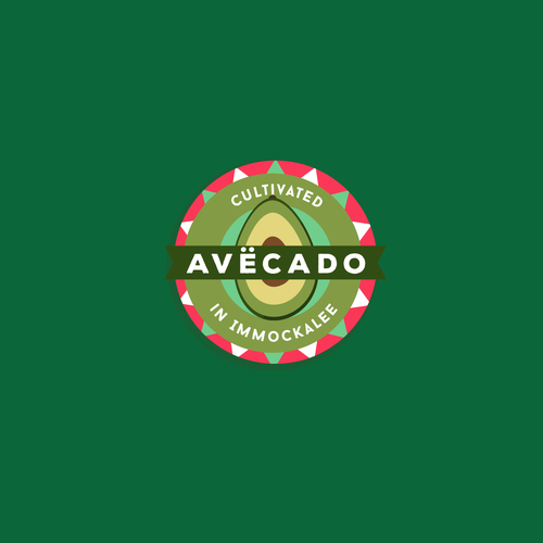 Avocado logo with the title 'Logo concept for Avecado'