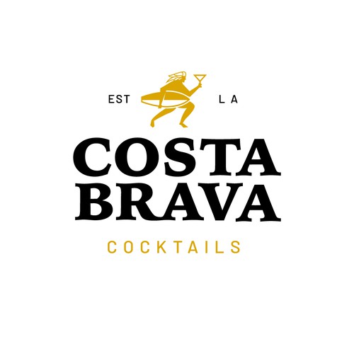 Cocktail logo with the title 'Logo design'