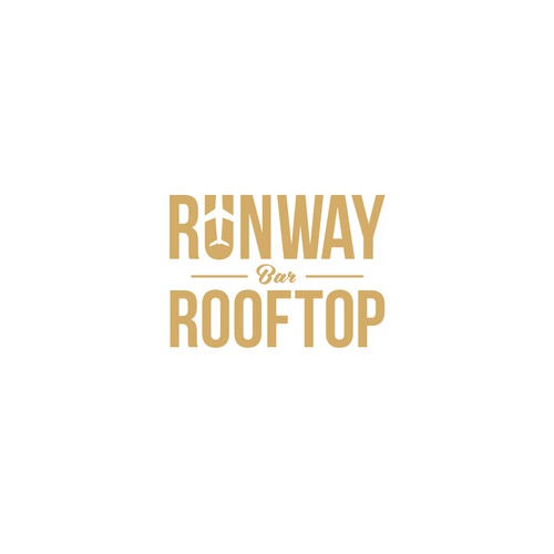 Airport design with the title 'logo concept for Runway Rooftop Bar'