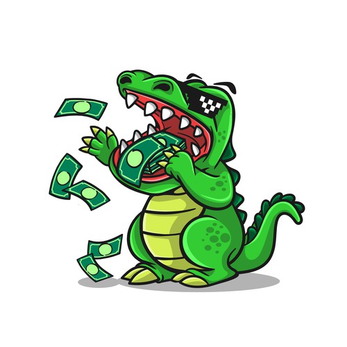 Money illustration with the title 'fomo'