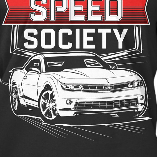 Automotive t-shirt with the title 'Speed Society Tshirt Design'