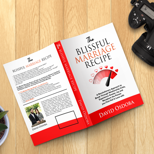 Marriage book cover with the title 'Recipe Relationship Book Cover Design'