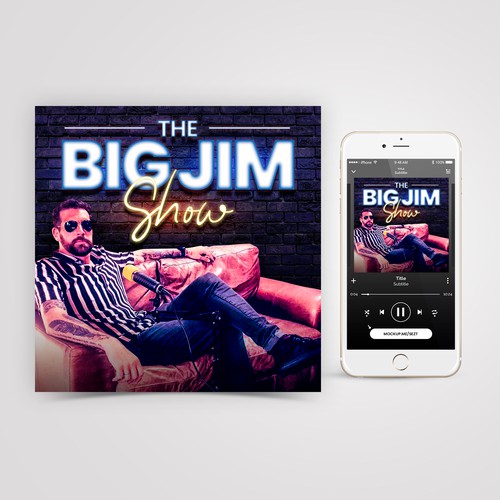 Brick design with the title 'The Big Jim Show'