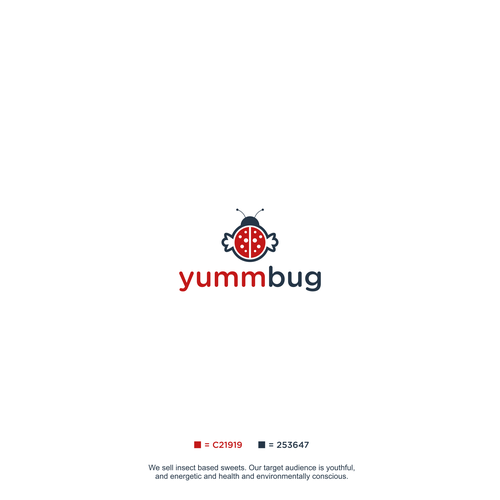 Bug logo with the title 'yummybug'