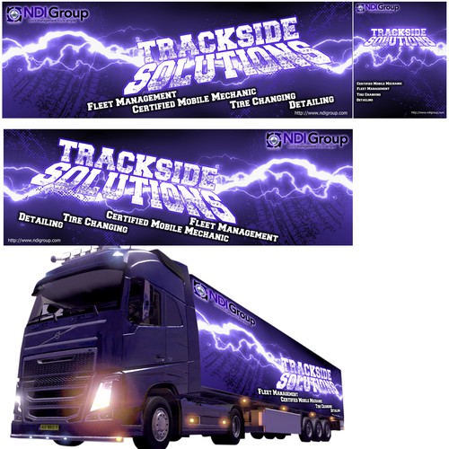 Vehicle graphic design with the title 'Truck wrap design'