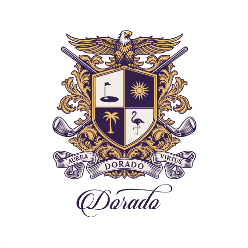 Family crest design with the title 'Dorado Golf'