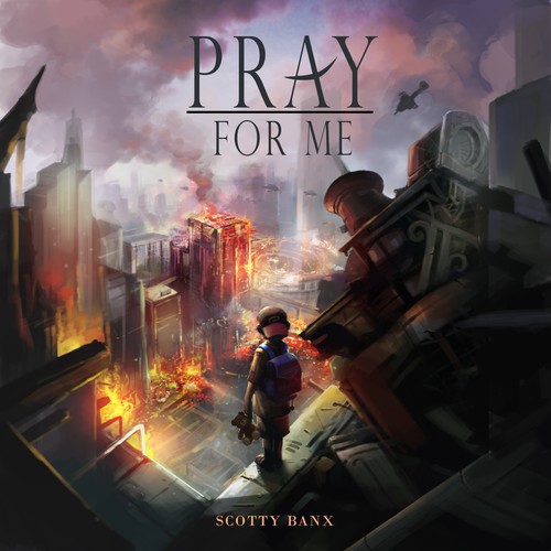 Single cover artwork with the title 'Design an Ilustrated Hip hop Album Cover'