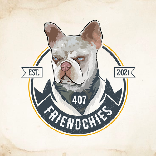 French bulldog logo with the title '407 Friendchies'