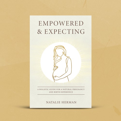 Minimal book cover with the title 'Minimalist book about natural pregnancy'