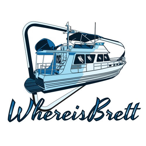 Boat t-shirt with the title 'Modern Illustration Logo Concept for WhereisBrett '