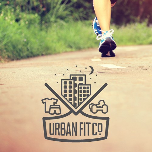 Outdoor brand with the title 'UrbanFitCo. Brand Identity'
