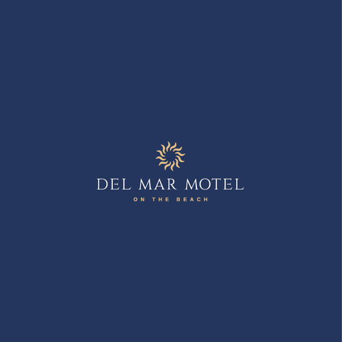 Beach logo with the title 'Del Mar Motel Logo'