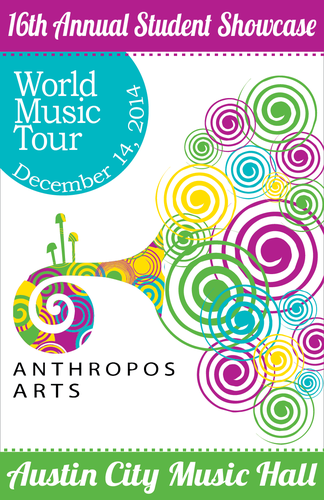 Vibrant artwork with the title 'Poster design concept for a youth organization'