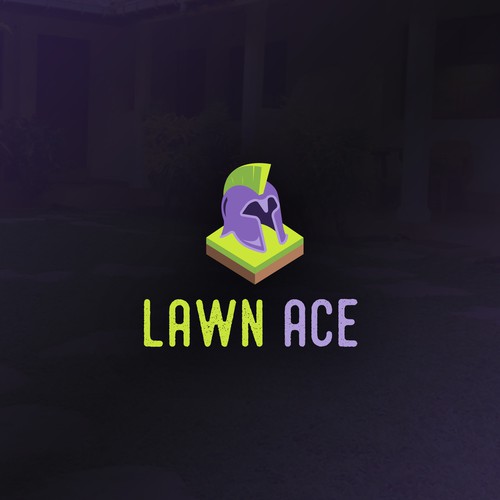 Isometric logo with the title 'Logo for Lawn Ace'