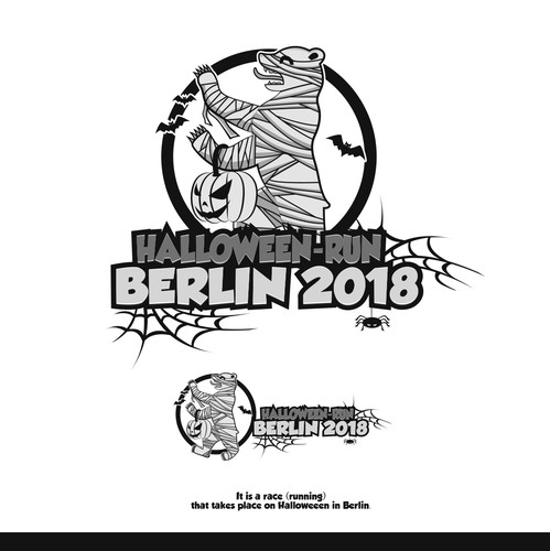 Halloween design with the title 'www.halloween-run-berlin.de'