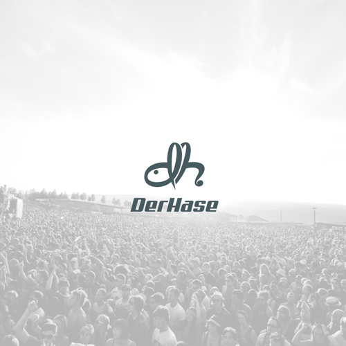 Rabbit design with the title 'Erstellt ein Logo für DerHase, das cool und eingänglich ist!'