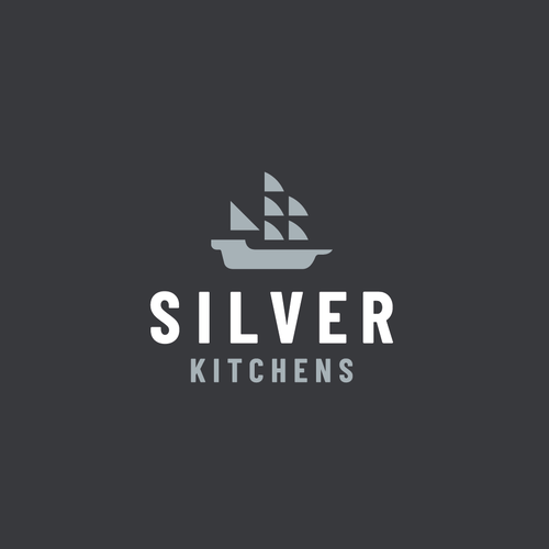 Boat logo with the title 'Silver Kitchens Logo'