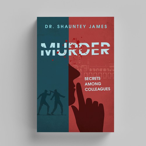Murder mystery book cover with the title 'Murder - Secrets Among Colleagues'