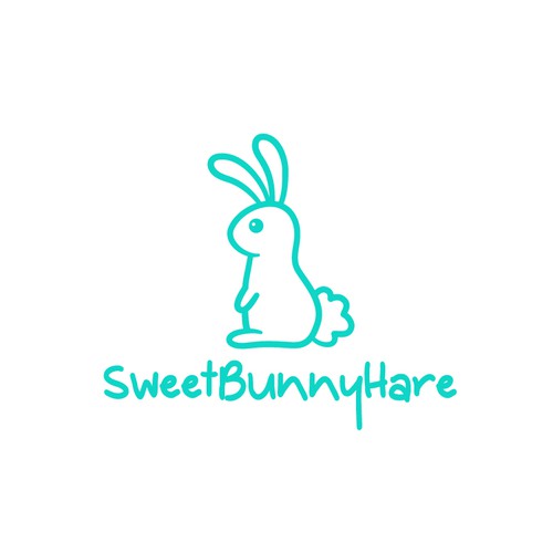 Rabbit logo with the title 'Bunny logo'