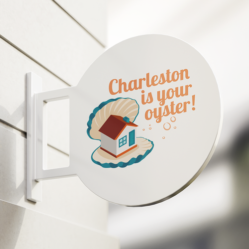 Real estate logo with the title 'Charltston is your oyster'