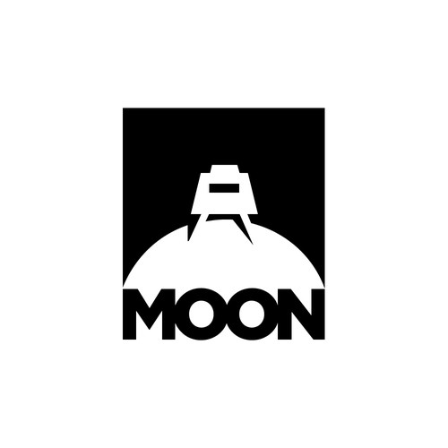 Spaceship logo with the title 'Moon'