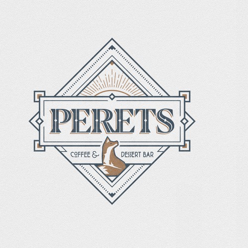 Art Nouveau design with the title 'Logo Late Night Coffee Shop'