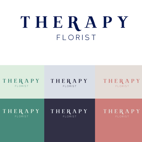 Florist design with the title 'therapy'