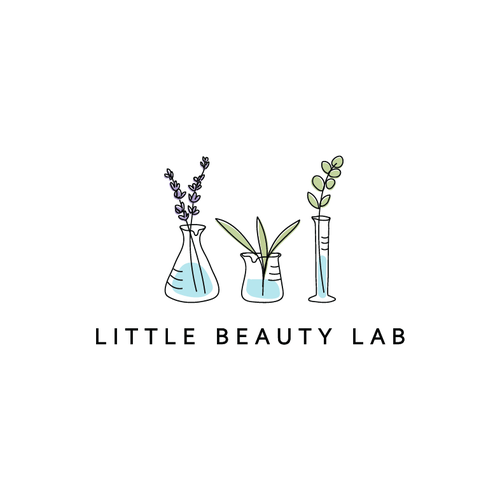 Botanical logo with the title 'Logo for lab that formulates cosmetics'
