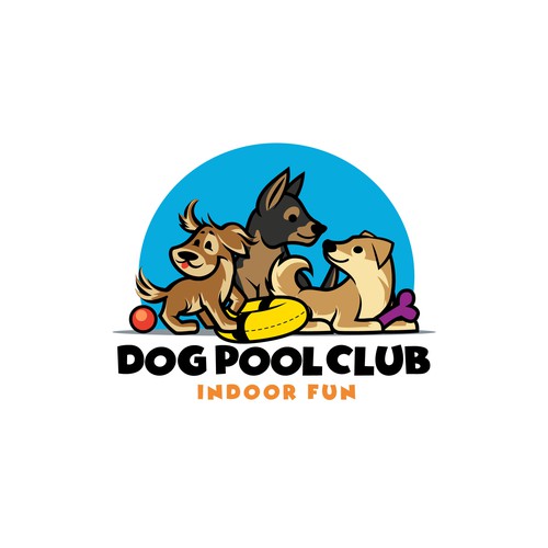 Pool design with the title 'Dog Pool Club Logo'