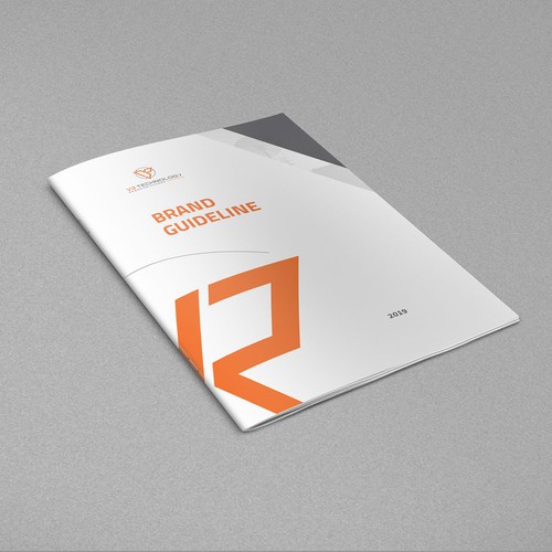 Style guide design with the title 'Brand Guide for Telecom & Tech Brand'