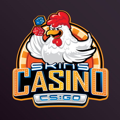 Casino design with the title 'Illustrated logo with a cartoon character'